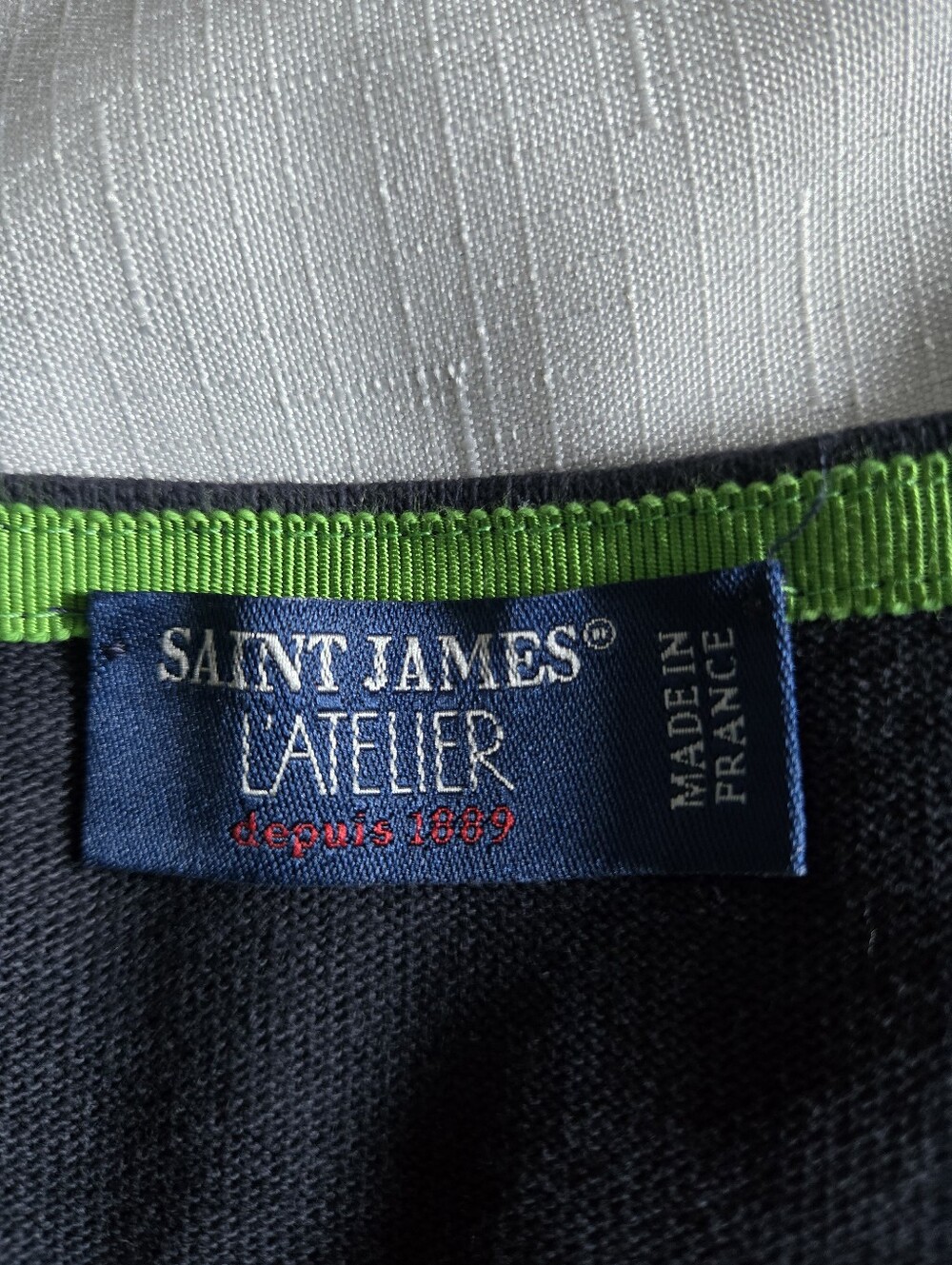 Saint James L’Atelier Cotton Knit Top US 10 Medium Made France Parisian - Picture 3 of 8